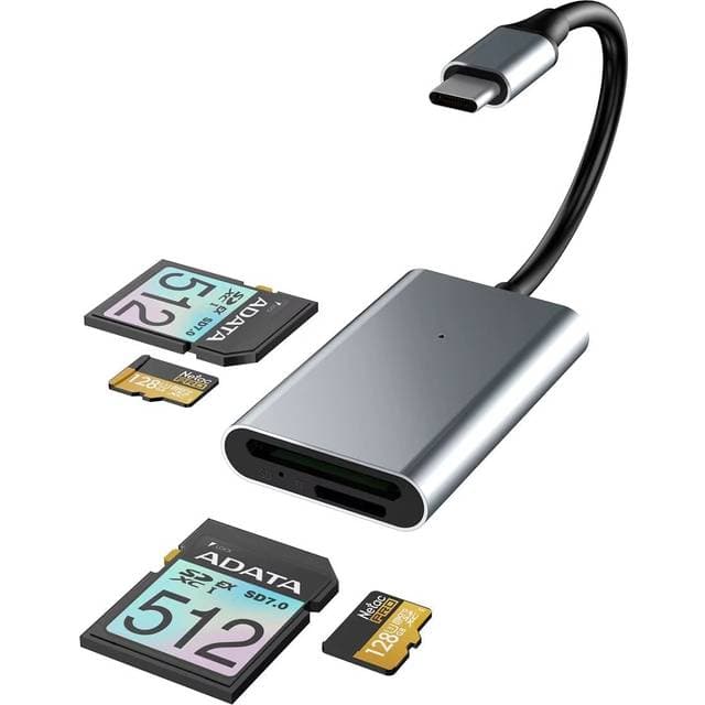 Nordic USB-C 3.0 Kortlæser 4 Slots