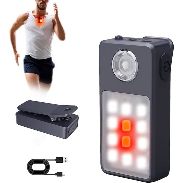 Clip-on LED Lygte 3-i-1 Genopladelig