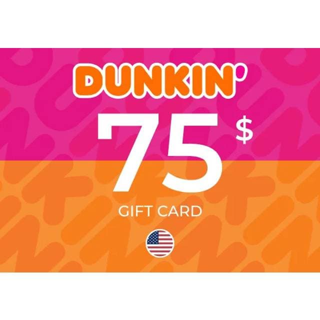 Dunkin Donuts Gift Card 75 USD