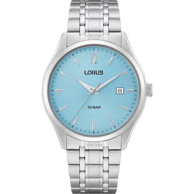 Lorus Mens 100m Classic Light Blue Steel 41mm