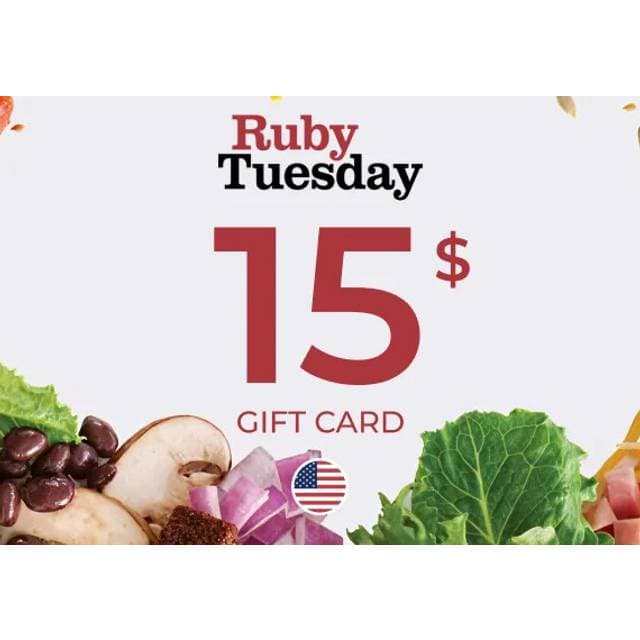 Ruby Tuesday Gift Card 15 USD