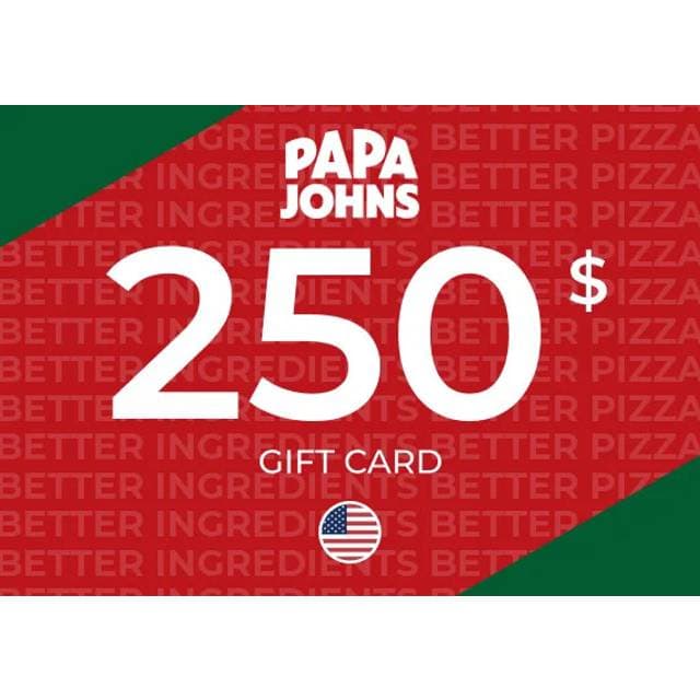 Papa Johns Gift Card 250 USD