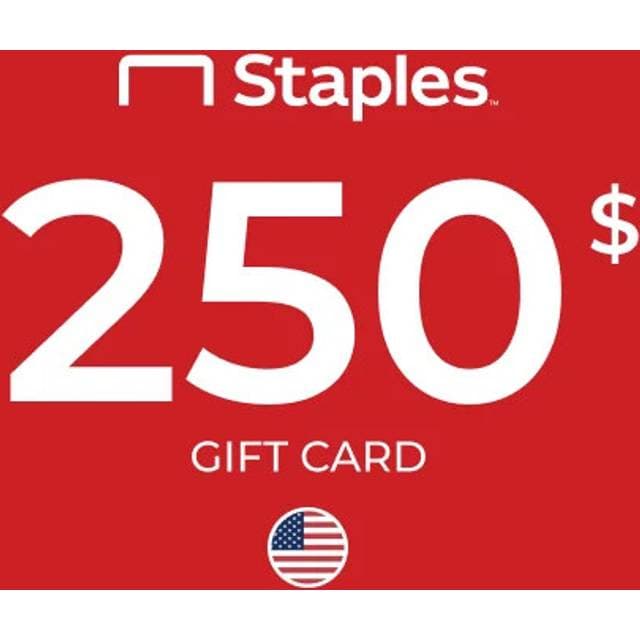 Staples Gift Card 250 USD