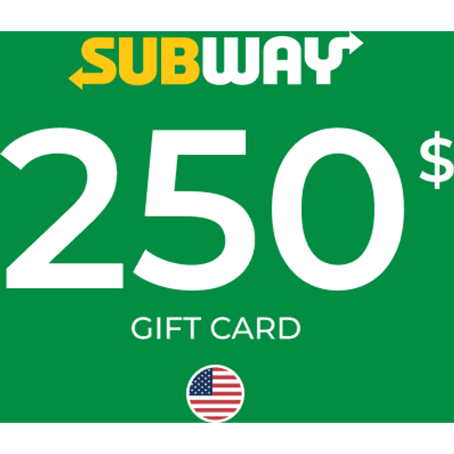 Subway Gift Card 250 USD