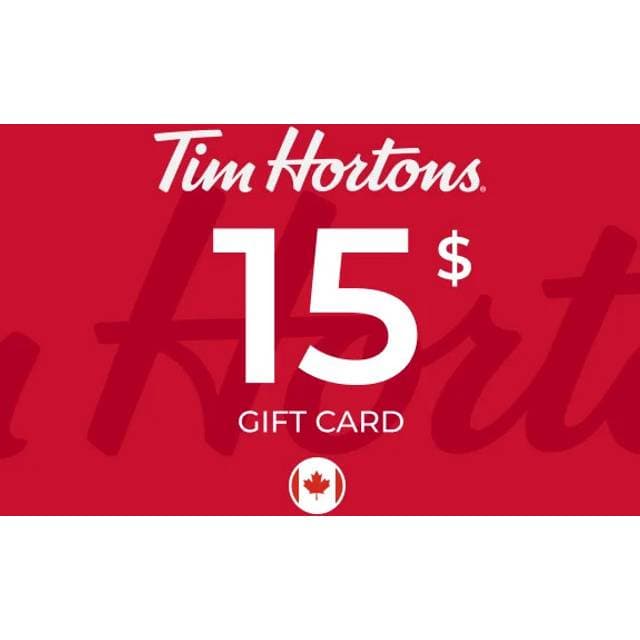 Tim Horton's Gift Card 15 CAD
