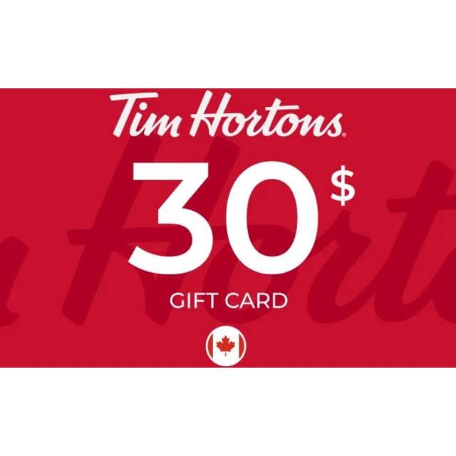 Tim Horton's Gift Card 30 CAD