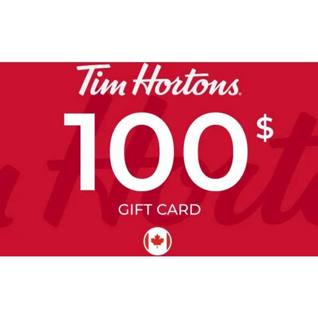 Tim Horton's Gift Card 100 CAD