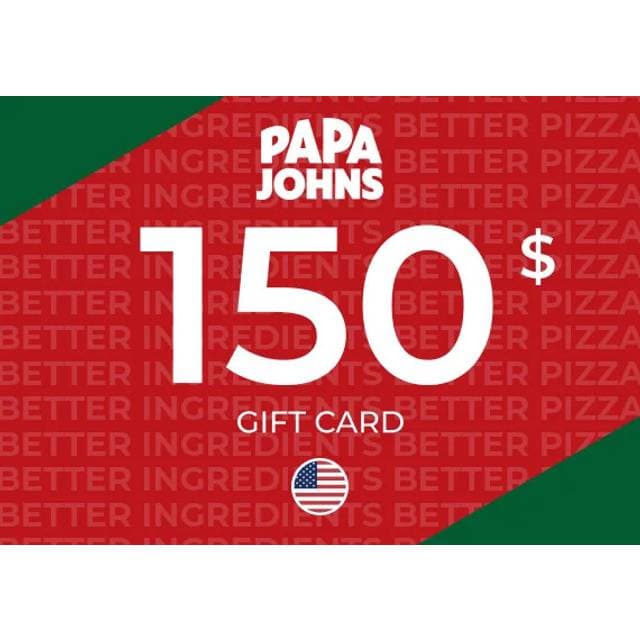 Papa Johns Gift Card 150 USD