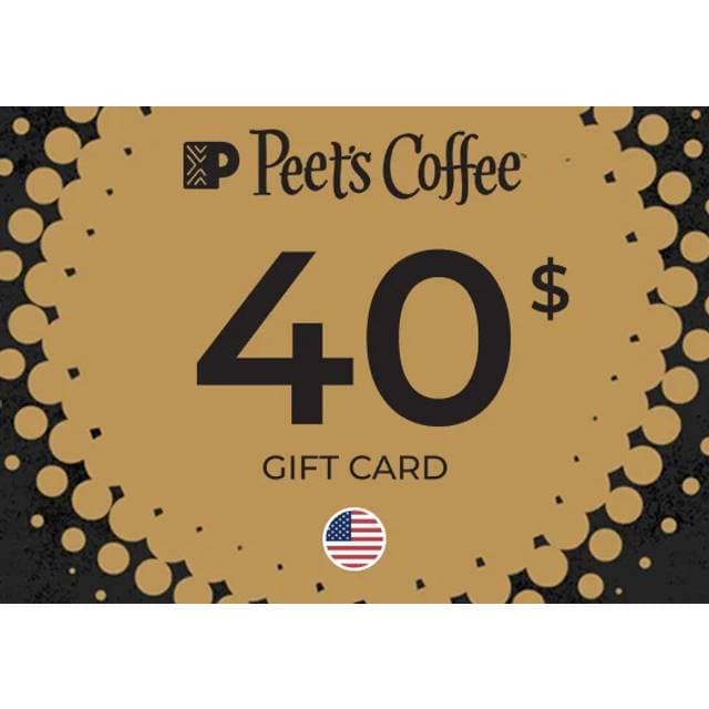 Peet's Coffee Tea Gift Card 40 USD