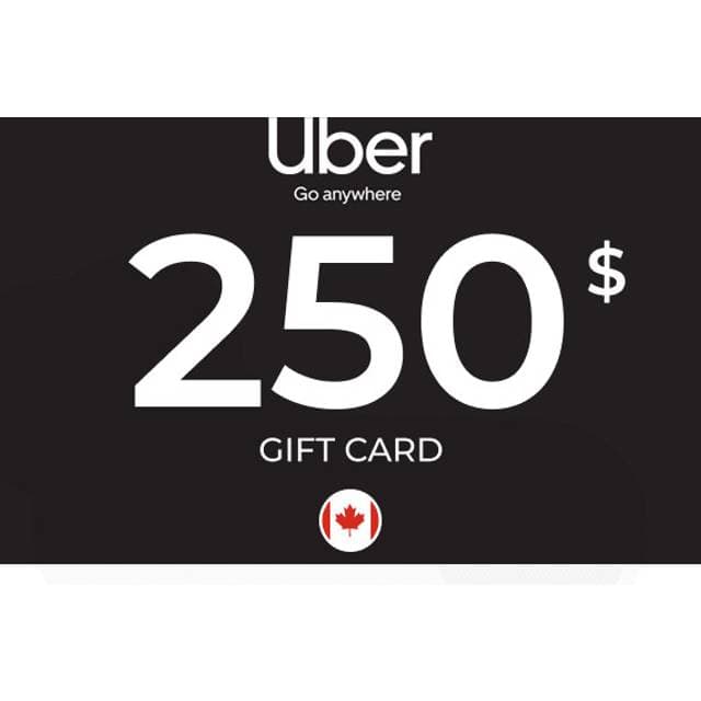 Uber Rides Gift Card 250 CAD