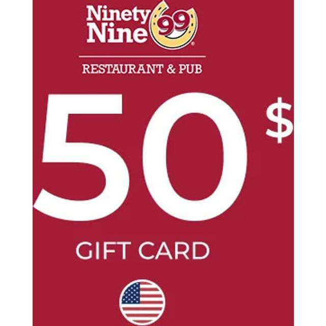 Ninety Nine Restaurant Pub Gift Card 50 USD