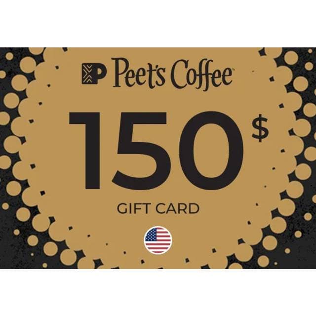Peet's Coffee Tea Gift Card 150 USD