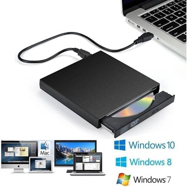 USB 2.0 Slim Portable CD DVD Asema