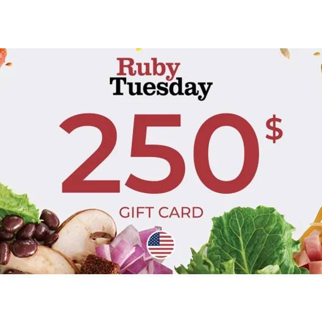 Ruby Tuesday Gift Card 250 USD
