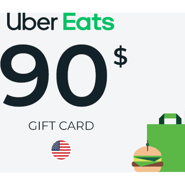 Uber Eats Gift Card 90 USD