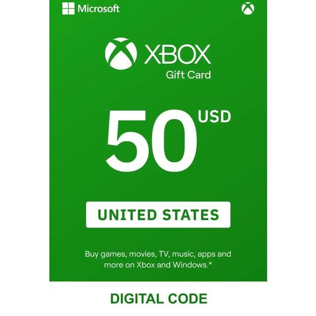 Xbox 50 USD Gift Card Digital Code