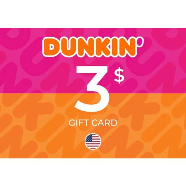 Dunkin Donuts Gift Card 3 USD
