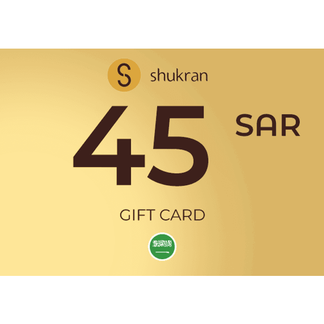 Shukran Gift Card 45 SAR Key
