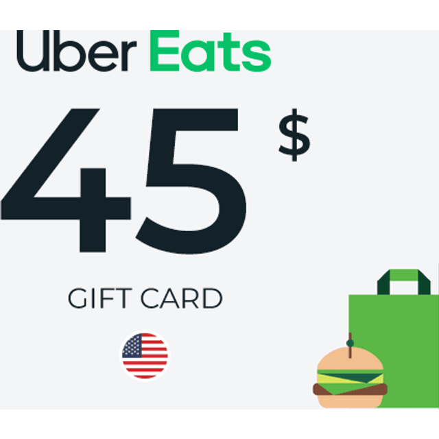 Uber Eats Gift Card 45 USD