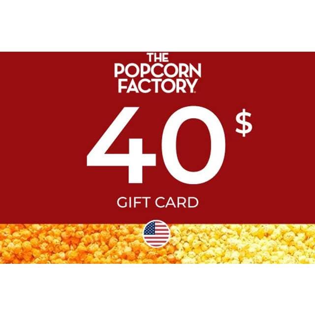 Popcorn Factory Gift Card 40 USD