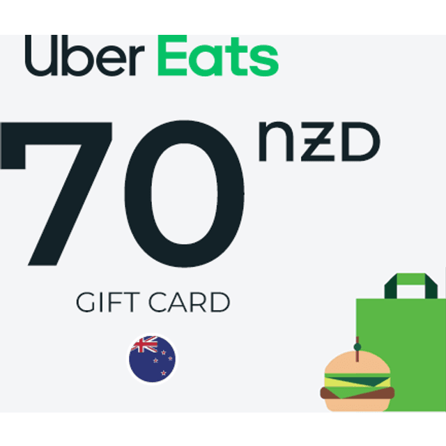 Uber Eats Gift Card 70 NZD