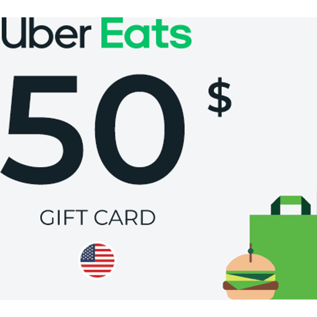 Uber Eats Gift Card 50 USD