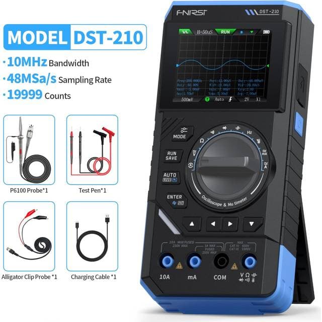 FNIRSI DST-210 Håndholdt Oscilloskop 10MHz