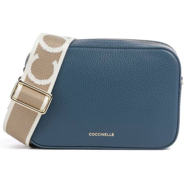 Coccinelle Skuldertaske Tebe - Beige/Royalblå