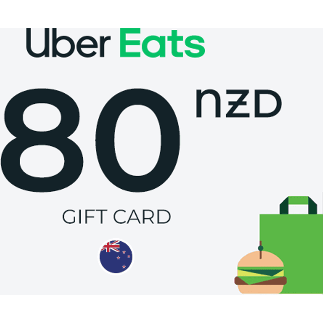 Uber Eats Gift Card 80 NZD