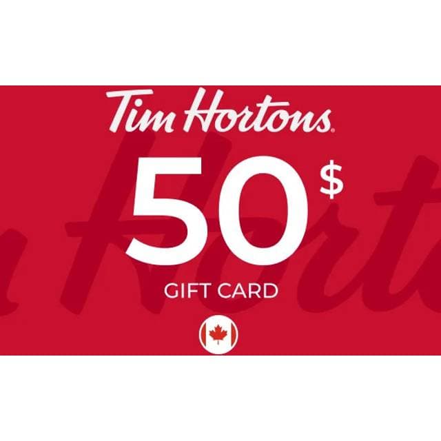 Tim Horton's Gift Card 50 CAD
