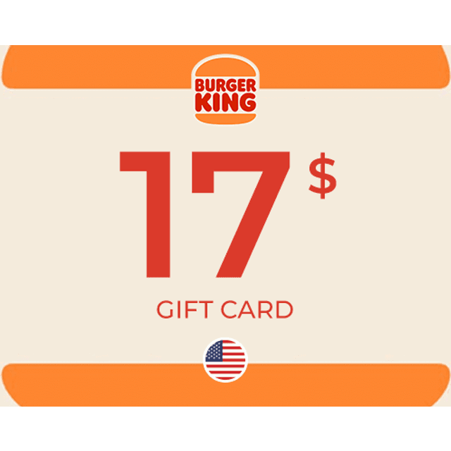 Burger King Gift Card 17 USD