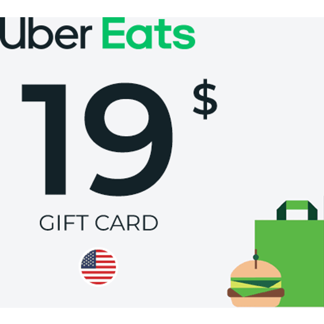 Uber Eats Gift Card 19 USD