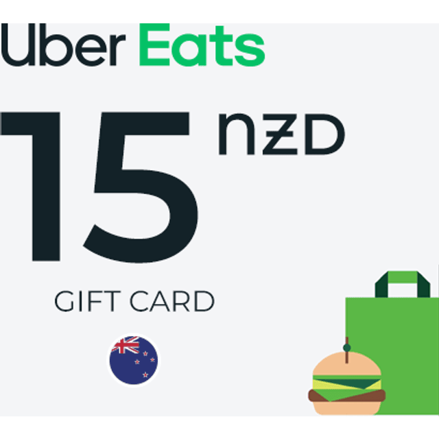 Uber Eats Gift Card 15 NZD