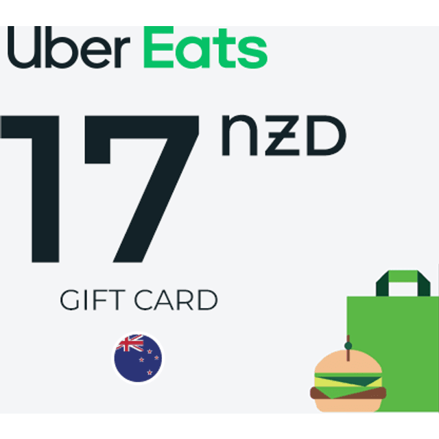 Uber Eats Gift Card 17 NZD