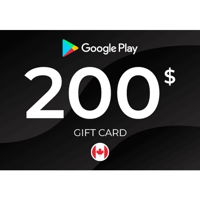 Google Play Gift Card 200 CAD