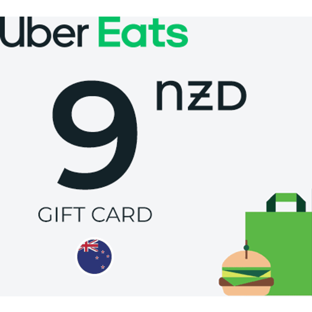 Uber Eats Gift Card 9 NZD