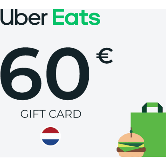 Uber Eats Gift Card 60 EUR
