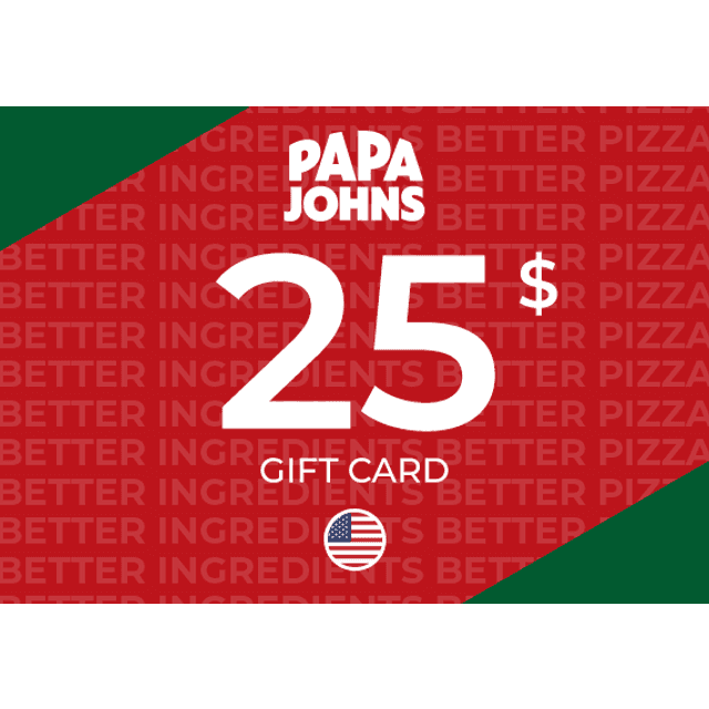 Papa Johns Gift Card 25 USD
