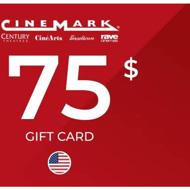Cinemark Gift Card 75 USD