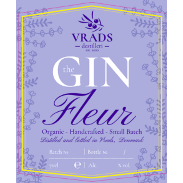 Vrads Destilleri The Gin Fleur 44.5% Alc 70 Cl