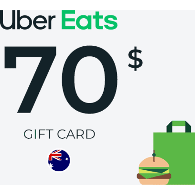 Uber Eats Gift Card 70 AUD