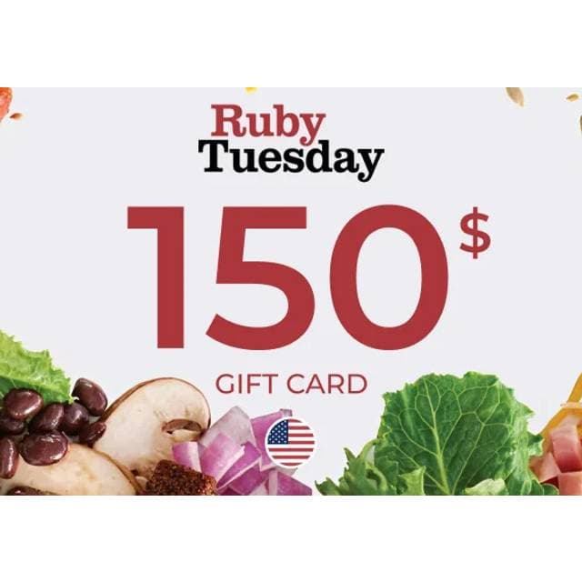 Ruby Tuesday Gift Card 150 USD
