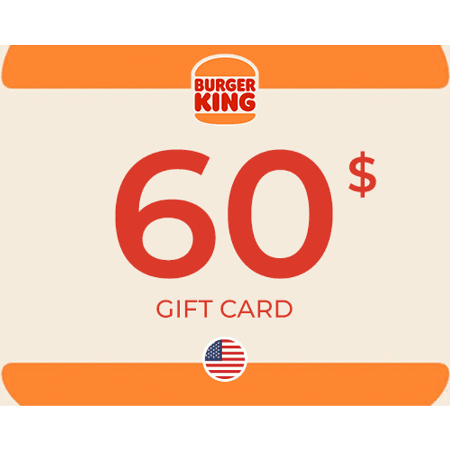 Burger King Gift Card 60 USD