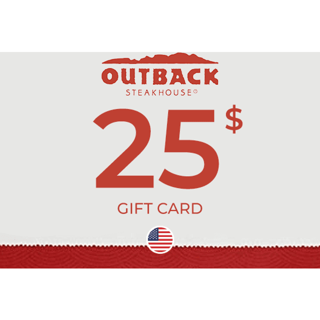 Outback Steakhouse Gift Card 25 USD