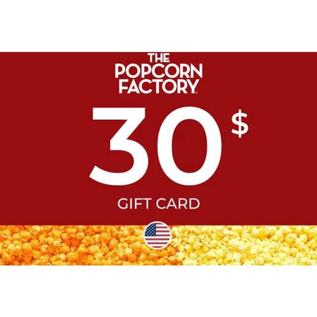 Popcorn Factory Gift Card 30 USD