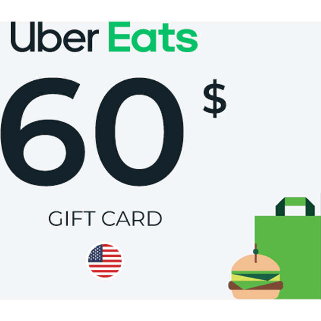 Uber Eats Gift Card 60 USD