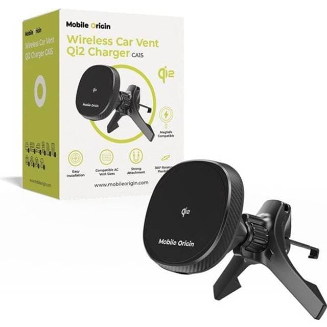 Mobile Origin Wireless Car Vent Qi2 Charger