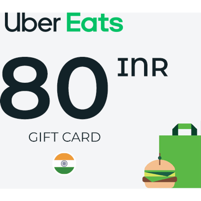 Uber Eats Gift Card 80 INR
