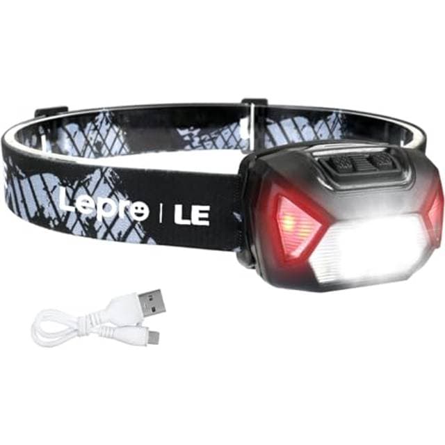 Lepro Rechargeable Waterproof LED Head Torch