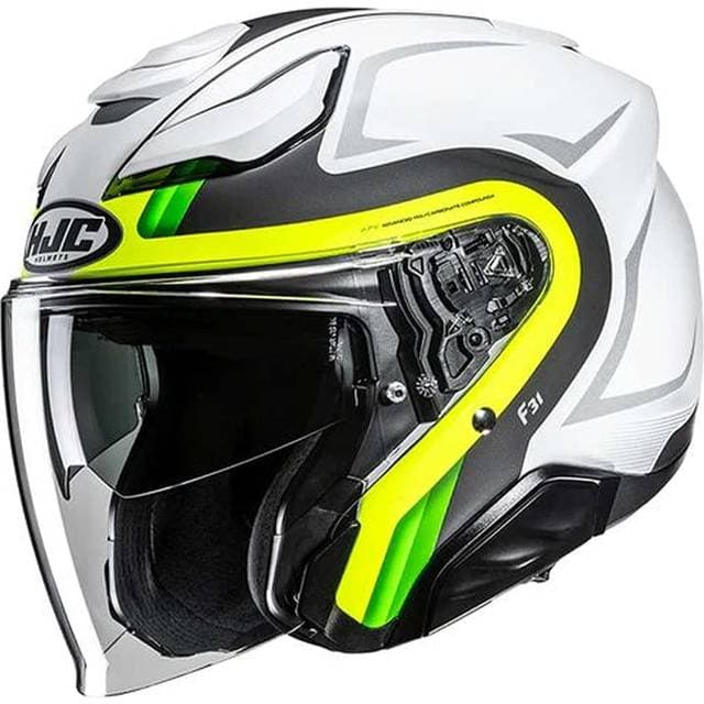 HJC Pilot F31 Bask Fluo Gul Hvid